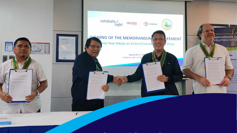 Cotabato Light and MENRE BARMM Sign 3-Year MOA for "Adopt an Estero" and Coastal Cleanup Drive