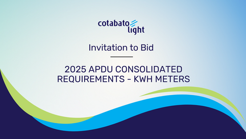 2025 APDU CONSOLIDATED REQUIREMENTS - KWH METERS