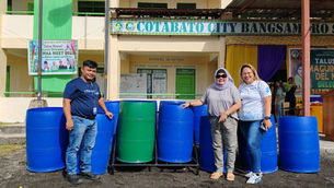 LOOK: Cotabato Light donated Recycled Trash Bins and Drum Containers to Bangsamoro StandAlone School