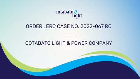 ORDER : ERC CASE NO. 2022-067 RC                                                                                                